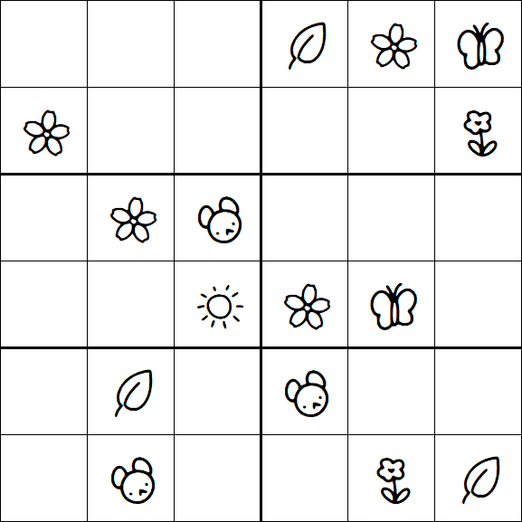 Kids Sudoku 6x6 - Medium