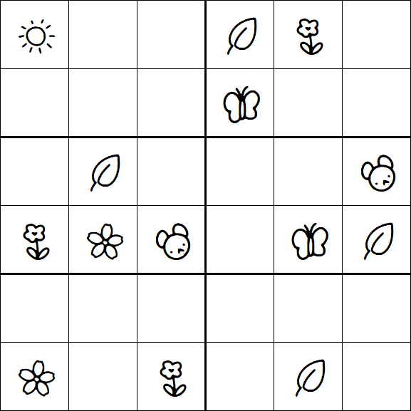 Kids Sudoku 6x6 - Medium