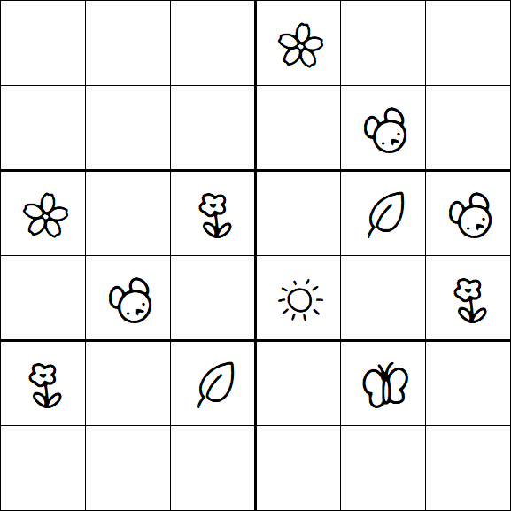 Kids Sudoku 6x6 - Medium