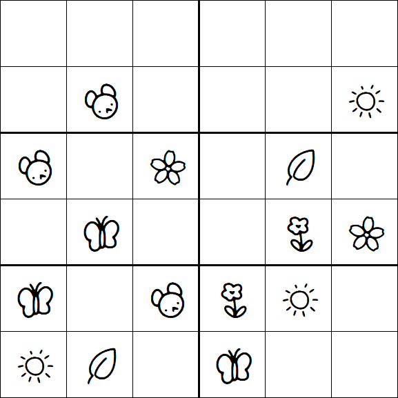 Kids Sudoku 6x6 - Medium