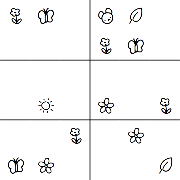 Kids Sudoku 6x6 - Medium