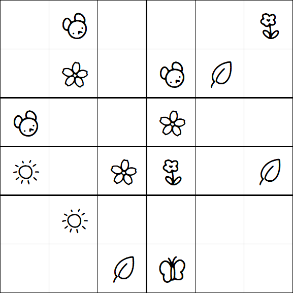 Kids Sudoku 6x6 - Medium