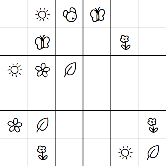 Kids Sudoku 6x6 - Medium