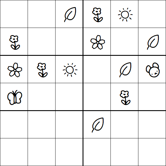 Kids Sudoku 6x6 - Medium