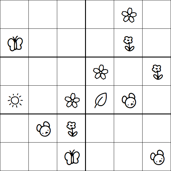 Kids Sudoku 6x6 - Medium