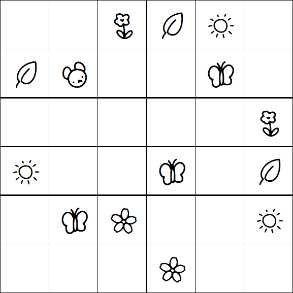 Kids Sudoku 6x6 - Medium