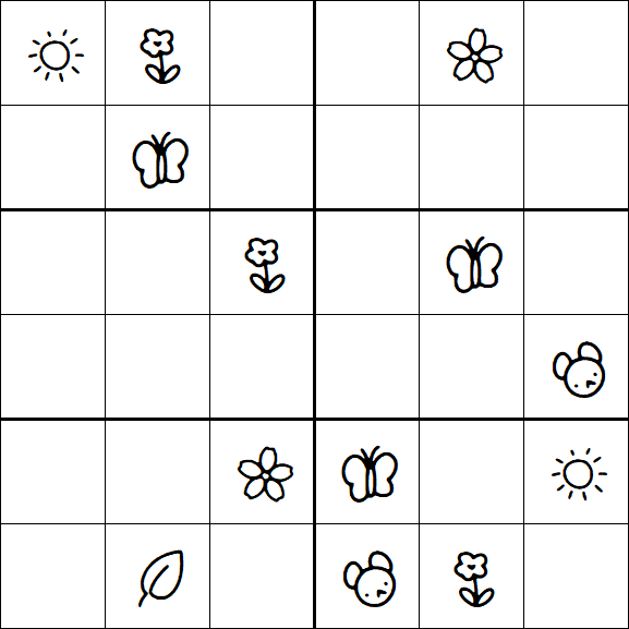 Kids Sudoku 6x6 - Medio