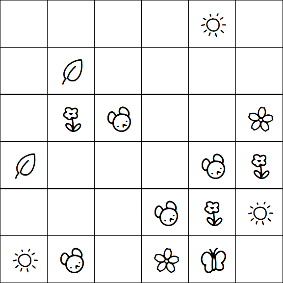 Kids Sudoku 6x6 - Medio