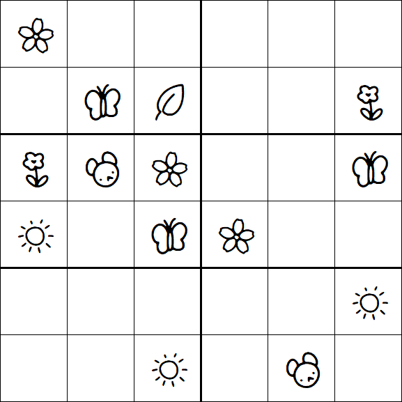Kids Sudoku 6x6 - Medio