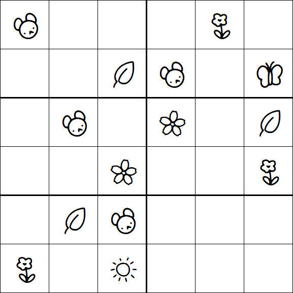 Kids Sudoku 6x6 - Medio