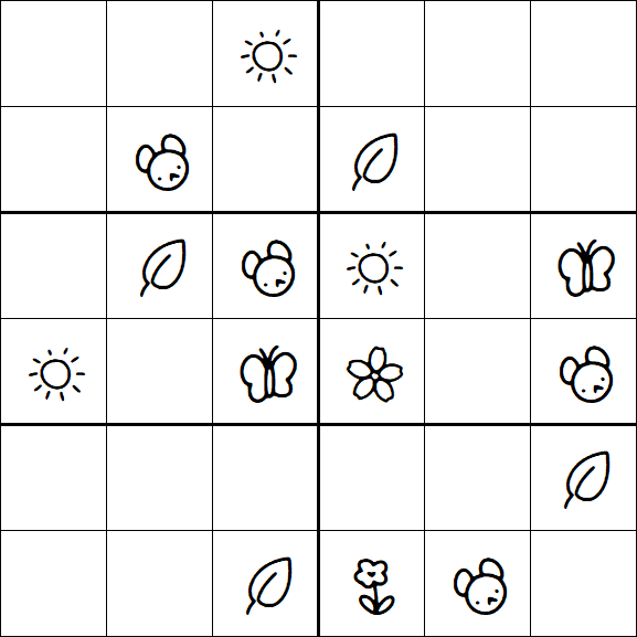 Kids Sudoku 6x6 - Medio