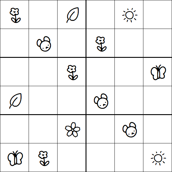 Kids Sudoku 6x6 - Medio