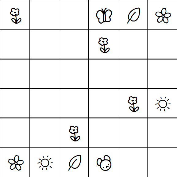 Kids Sudoku 6x6 - Medio