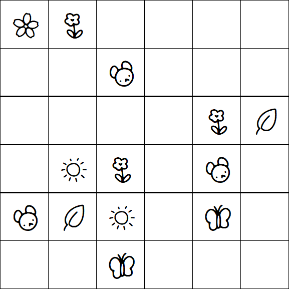 Kids Sudoku 6x6 - Medio