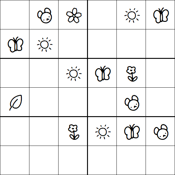 Kids Sudoku 6x6 - Medio