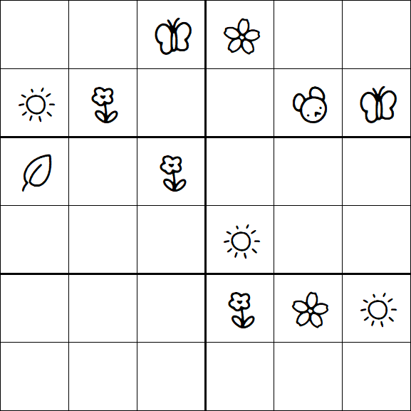 Kids Sudoku 6x6 - Medio