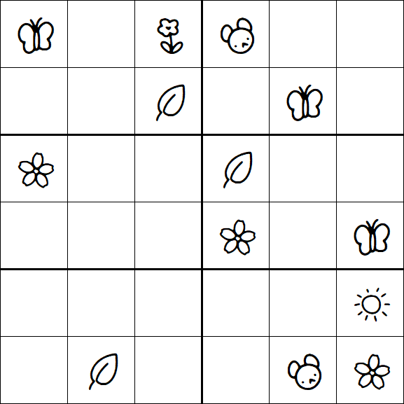 Kids Sudoku 6x6 - Medio