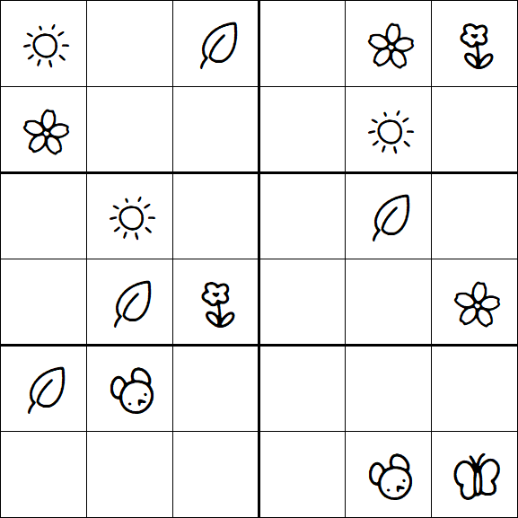 Kids Sudoku 6x6 - Medio