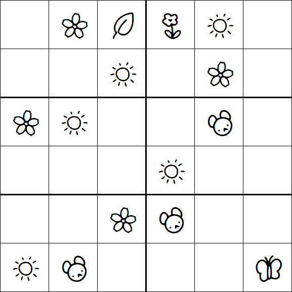 Kids Sudoku 6x6 - Medio