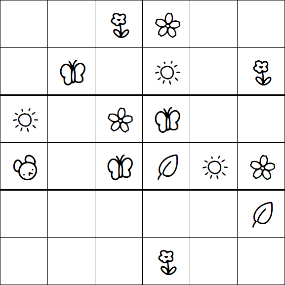 Kids Sudoku 6x6 - Medio