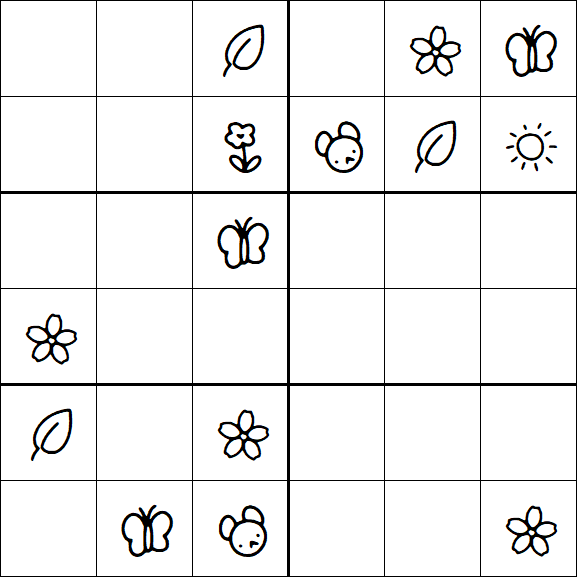 Kids Sudoku 6x6 - Medio