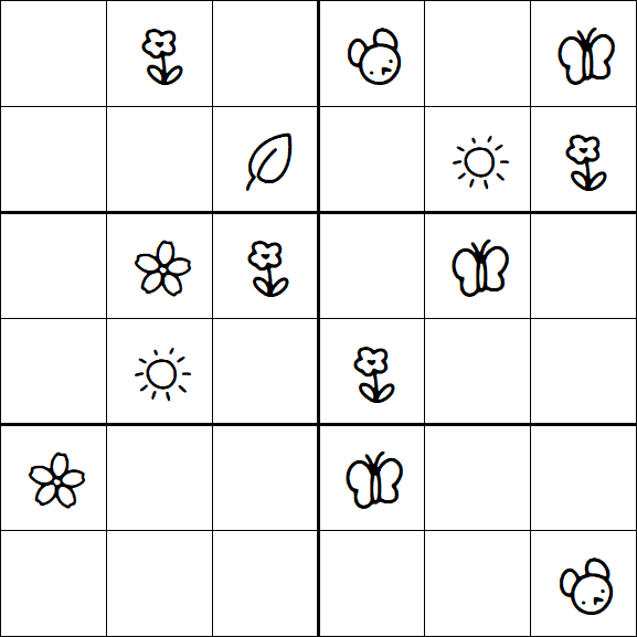 Kids Sudoku 6x6 - Medio