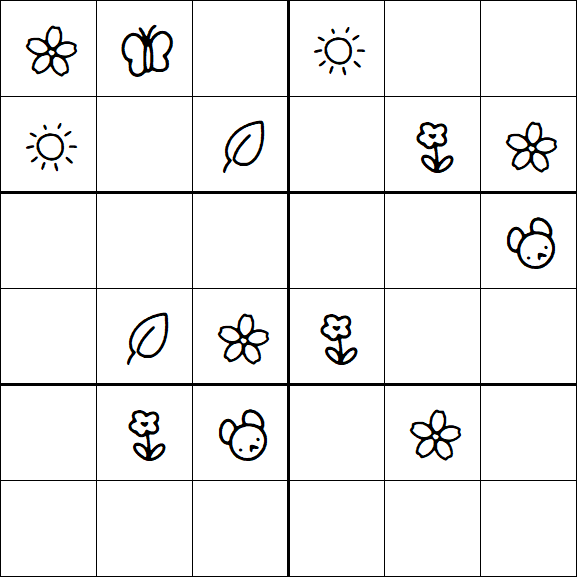 Kids Sudoku 6x6 - Medio