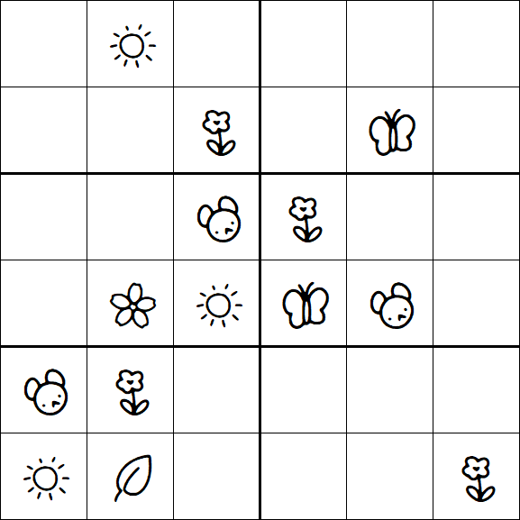 Kids Sudoku 6x6 - Medio