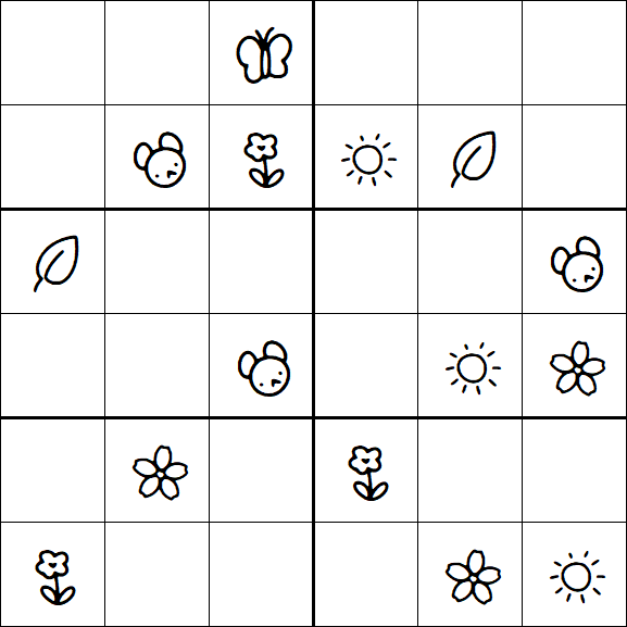 Kids Sudoku 6x6 - Medio