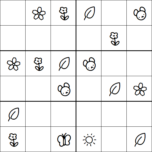 Kids Sudoku 6x6 - Medio