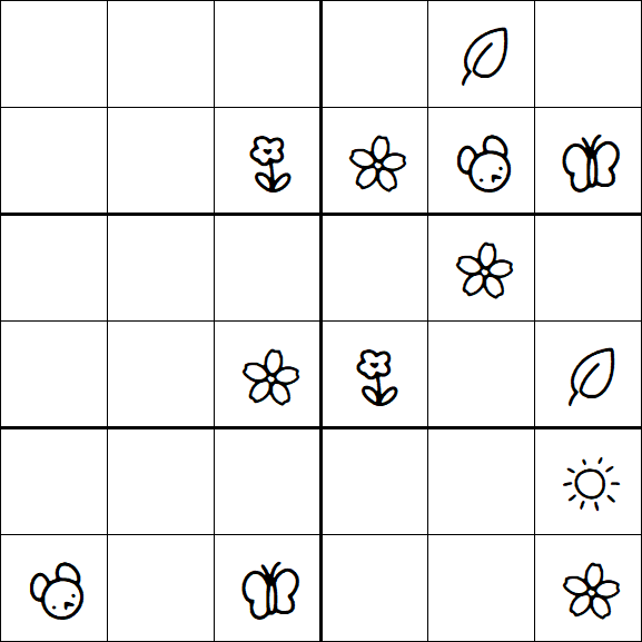 Kids Sudoku 6x6 - Medium