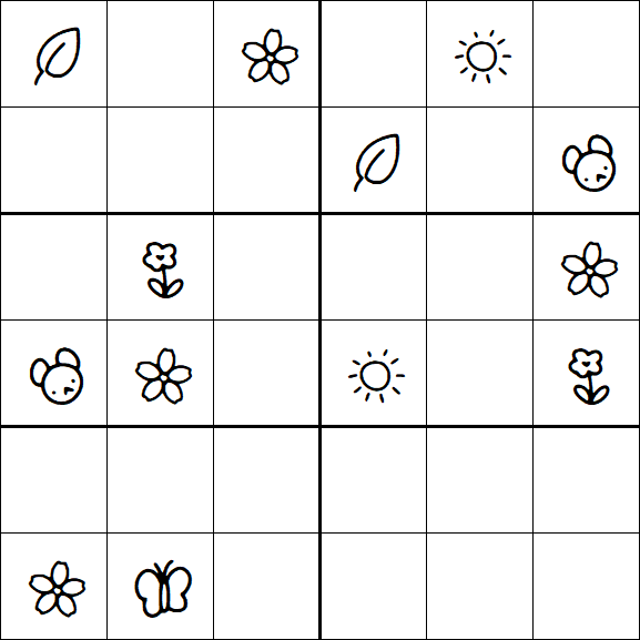 Kids Sudoku 6x6 - Medio