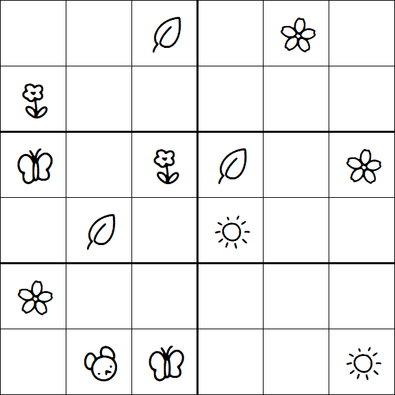 Kids Sudoku 6x6 - Moyen