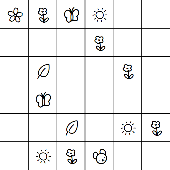 Kids Sudoku 6x6 - Medio