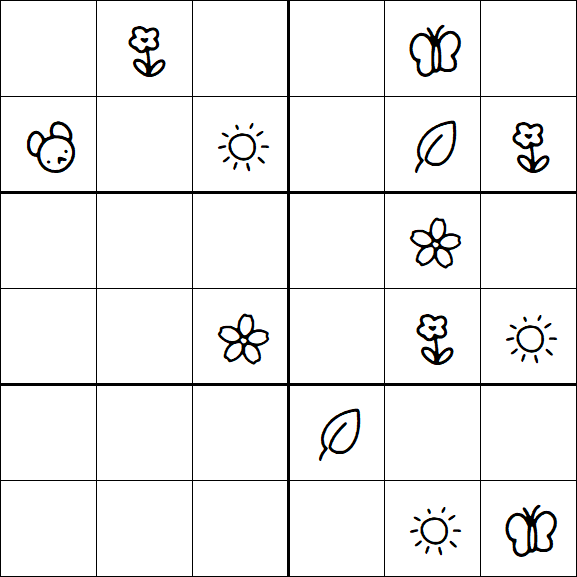 Kids Sudoku 6x6 - Medio