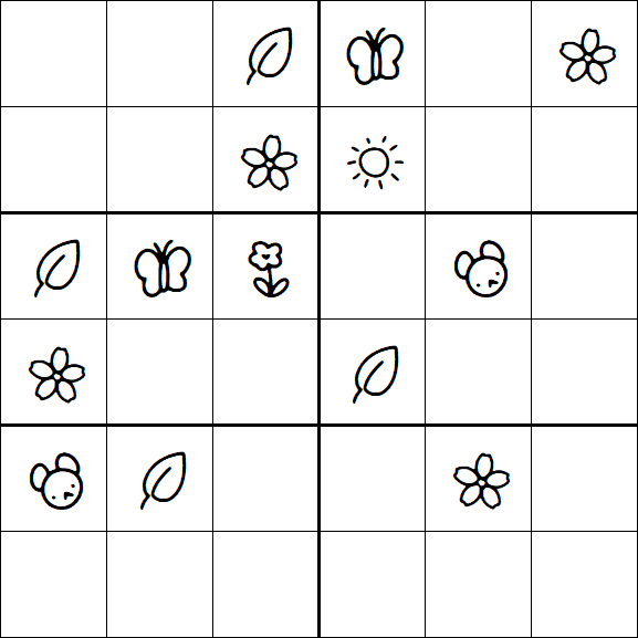 Kids Sudoku 6x6 - Moyen