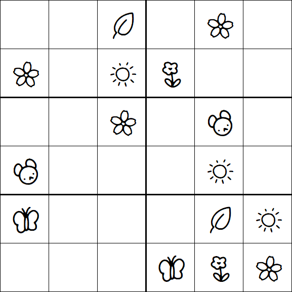 Kids Sudoku 6x6 - Moyen