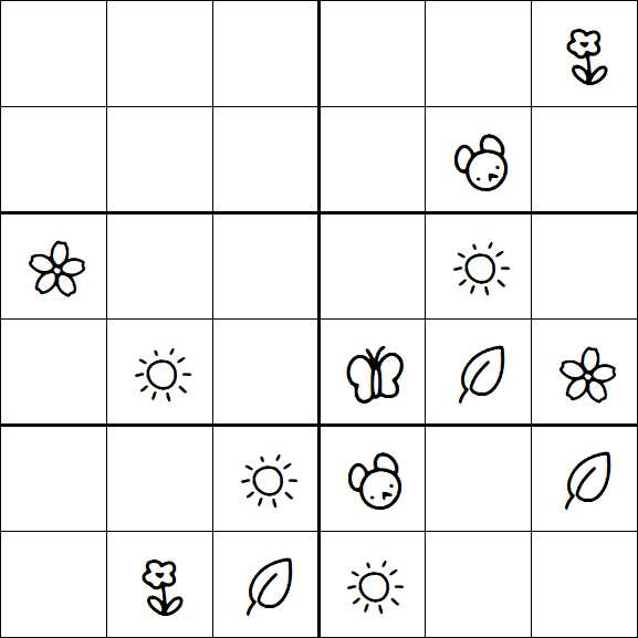 Kids Sudoku 6x6 - Medium
