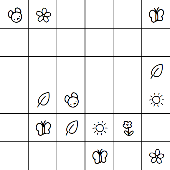 Kids Sudoku 6x6 - Medium