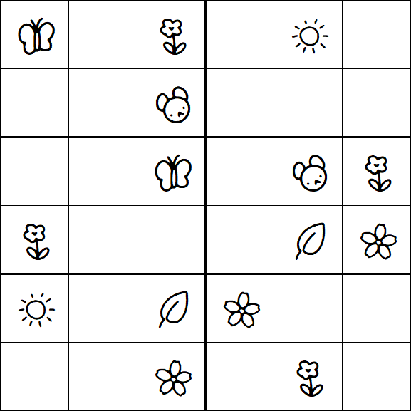 Kids Sudoku 6x6 - Medium