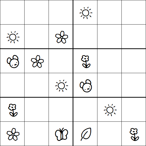 Kids Sudoku 6x6 - Medio