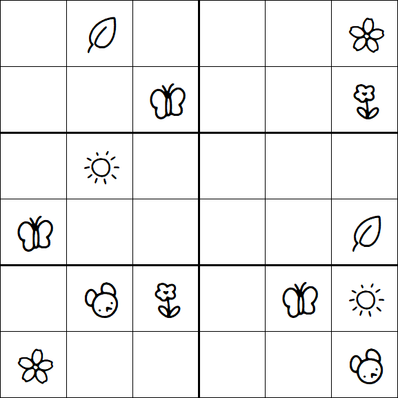 Kids Sudoku 6x6 - Medio