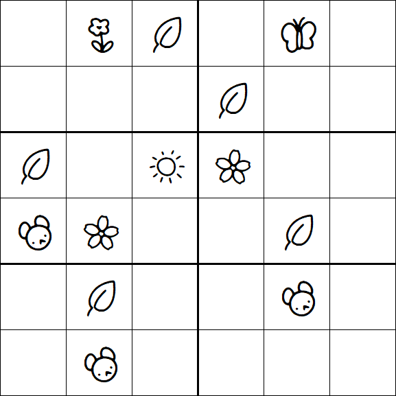 Kids Sudoku 6x6 - Medio