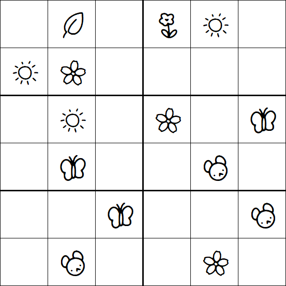 Kids Sudoku 6x6 - Medio