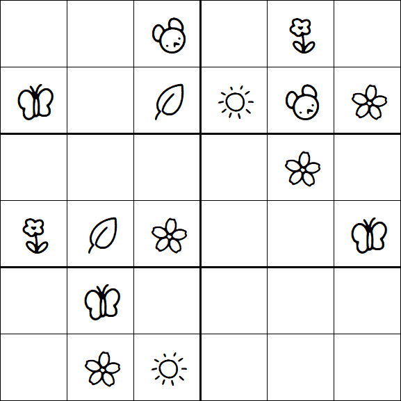 Kids Sudoku 6x6 - Medio