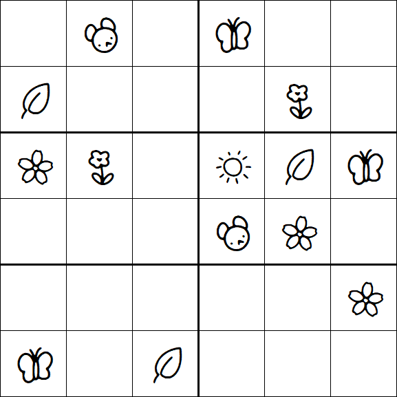 Kids Sudoku 6x6 - Medio