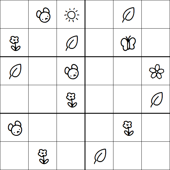 Kids Sudoku 6x6 - Medio