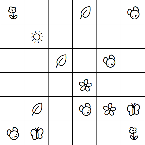 Kids Sudoku 6x6 - Medio