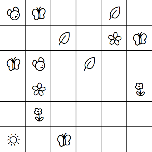 Kids Sudoku 6x6 - Medio