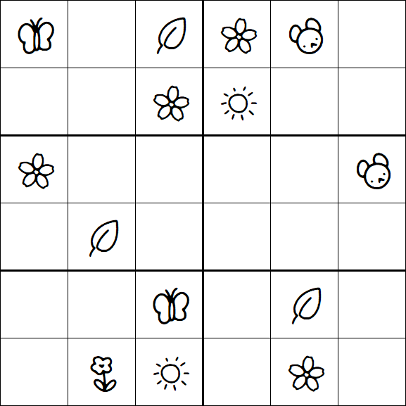 Kids Sudoku 6x6 - Medio